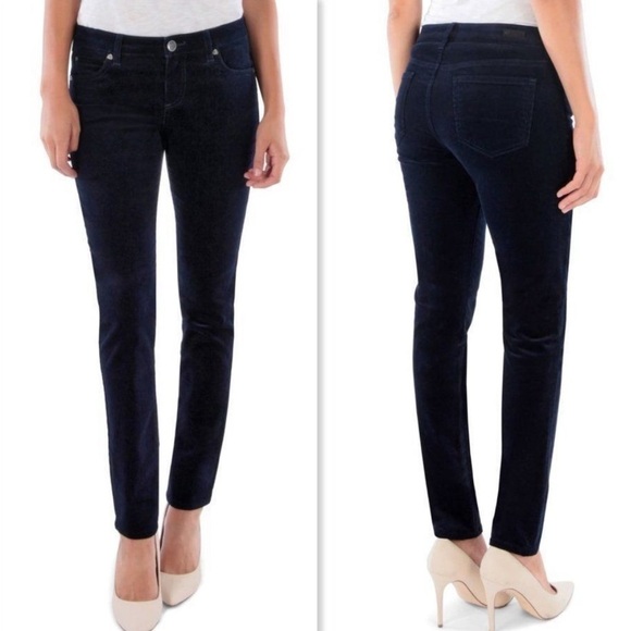 Kut from the Kloth Diana skinny corduroy blue pants w/zip&button closure Sz-6 D6 - Picture 1 of 11